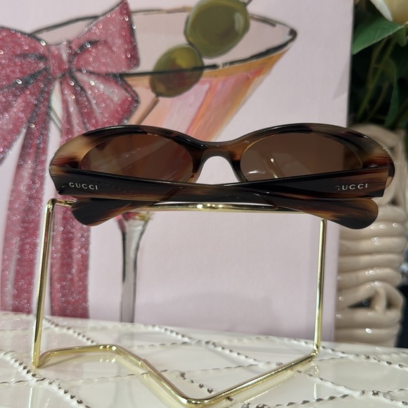 🤎Gucci Sunglasses Brown GG2420/S 3CX 52/19 Oval type With Side logo - Picture 7 of 17